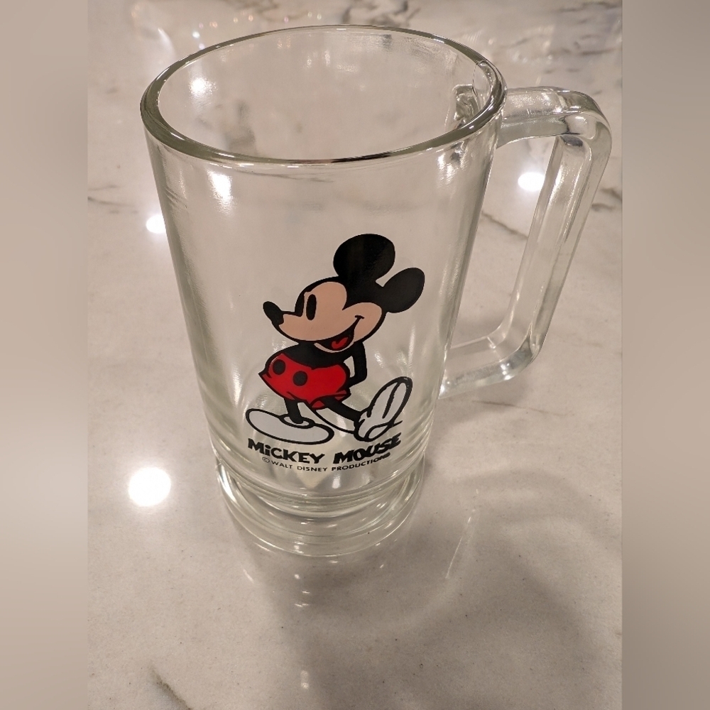Vintage Mickey glass